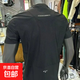2025新款速干網(wǎng)孔T恤男士寬松透氣純色冰絲健身運動(dòng)跑步短袖上衣 黑色 【彈性 速干 透氣】 5XL 建議【200-230】斤