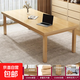 客廳大長(cháng)書(shū)桌長(cháng)條桌工作臺家用辦公桌學(xué)習桌子實(shí)木腿電腦桌大長(cháng)桌 【實(shí)木腿】180*80原木色 單桌 組裝