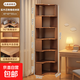 中古風(fēng)實(shí)木轉角書(shū)架落地置物架書(shū)柜一體靠墻角柜柜拐角柜三角柜子 加厚48*48*180cm北美胡桃色