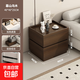 床頭柜輕奢高級感臥室收納柜替代神器創(chuàng  )意DIY自由組合積木儲物柜 組合-暮山木色_40*40*50CM