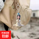 國潮戲曲人物掛件花旦戲劇包包掛飾亞克力鑰匙扣古風(fēng)掛件中國風(fēng) 可愛(ài)戲曲鑰匙扣-白色