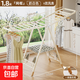 家用折疊落地晾衣架室內陽(yáng)臺網(wǎng)框加厚加粗晾衣架免安裝輕松收納 1.8米碳鋼網(wǎng)框+防風(fēng)條+鞋架+滑輪 【加厚碳鋼】20方管配12圓管