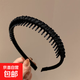 帶齒發(fā)箍女短發(fā)頭箍壓發(fā)卡洗臉用老年人老太太發(fā)夾發(fā)飾夾子 黑色