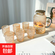 海棠花玻璃杯冷水壺耐高溫高顏值大容量家用涼水壺水杯茶壺套裝 【琥珀色】海棠花水杯6只+水壺