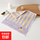 新品純棉色織方巾小毛巾幼兒園面巾卡通小狗圖案柔軟吸水 0204-紫粉 25*25cm 1條裝