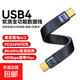 typec數(shù)據(jù)線全功能雙頭USB4充電寶短線公對(duì)公雷電3適用iPhone15/16/Pura70移動(dòng)硬盤PD快充240W通用 Type-C【USB4.0】軟扁線12CM