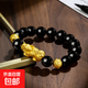 沙金貔貅男女款招財(cái)轉(zhuǎn)運(yùn)不掉色民族風(fēng)文玩收藏品 貔貅10mm手串