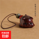 黑檀木福豬鑰匙扣掛飾手機鏈汽車鑰匙掛件墜平安創(chuàng)意禮品文玩禮物 紫檀木小豬掛件