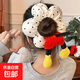紅色可愛(ài)發(fā)圈發(fā)飾頭繩米奇波點(diǎn)半身新款洋氣毛絨花花屁股大腸發(fā)圈 黑色波點(diǎn)米奇 1個(gè)