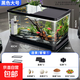生態(tài)方型魚(yú)缸水族箱客廳辦公室造景金魚(yú)缸桌面生態(tài)透明全景生態(tài)缸 【黑色】大號方形魚(yú)缸造景套餐1