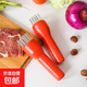 不銹鋼豬皮松肉針孔器鋼釘牛排豬肉扣肉松肉器 扎肉器嫩肉加厚 21針【紅木柄】