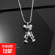 四肢可活動(dòng)小熊項鏈男士嘻哈朋克情侶長(cháng)款百搭毛衣鏈配飾 可活動(dòng)小熊項鏈 鈦鋼鏈