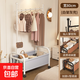 衣架落地臥室掛衣架家用室內移動(dòng)輕奢晾衣架多功能收納置物衣帽架 【加粗框架】白灰80款