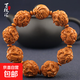 橄欖核手串八大財(cái)神手工雕刻蘇工鐵核核雕把件招財(cái)橄欖胡手鏈男女 19*25mm（五年師傅）店長推薦