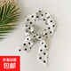 ins風(fēng)波點(diǎn)小長(cháng)條飄帶百搭時(shí)尚絲巾系脖小方巾綁包腰帶細長(cháng)窄絲巾 ZH8608-白色 86*5cm