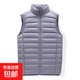 男士輕薄羽絨服2025新款時(shí)尚休閑馬甲背心坎肩寬松版春秋冬外套 灰色 L