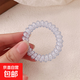 海鹽藍磨砂電話(huà)線(xiàn)發(fā)圈氣質(zhì)橡皮筋女頭繩高彈力耐用無(wú)痕發(fā)繩發(fā)飾 02 透明淺藍電話(huà)圈