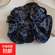 文藝復(fù)古布藝印花大腸發(fā)圈優(yōu)雅丸子頭扎發(fā)頭繩簡(jiǎn)約時(shí)尚發(fā)繩發(fā)飾女 發(fā)圈-藍(lán)色
