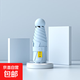 五折疊太陽(yáng)傘女防曬防紫外線(xiàn)遮陽(yáng)晴雨傘兩用迷你膠囊輕便小巧便攜 晴空藍-純色6骨-普通黑膠款