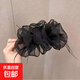 云朵泡泡網(wǎng)紗抓夾女2024新款感大號羽毛鯊魚夾子頭飾發(fā)夾頭花 1# 11厘米羽毛云朵泡泡抓夾