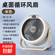 電風(fēng)扇家用桌面風(fēng)扇臺式循環(huán)扇氛圍燈智能數顯電扇桌面小風(fēng)扇小型便攜輕音辦公室桌上充電長(cháng)續航 外貿熱銷(xiāo)循環(huán)扇【米色】