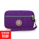 韓版新款女士手拿包女包三層拉鏈尼龍布包零錢(qián)手拎手機包一件 紫羅蘭