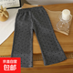 兒童新款喇叭褲2025秋季女童愛(ài)心圖案時(shí)尚休閑寬松喇叭褲童裝 TK67 80