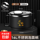 316不銹鋼大號(hào)泡面碗帶蓋學(xué)生宿舍碗方便面碗日式泡面神器大容量 騎士黑-泡面碗1500ml【帶餐具】