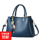 感包包女新款手提包大容量媽媽包百搭真皮斜挎包通勤女包 藍色