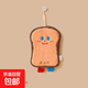 可愛(ài)擦手巾掛式吸水加厚衛生間卡通擦手帕毛巾洗手小方巾廚房抹布 雙層加厚【可愛(ài)吐司】帶掛繩 1條