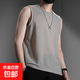 【透氣排汗】網(wǎng)眼速干健身衣男士運(yùn)動短袖t恤男寬松體恤休閑背心 淺灰色【背心款】 5XL （170-185斤）