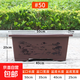 特大號盆景樹(shù)脂加厚花盆長(cháng)方形戶(hù)外陽(yáng)臺種菜大號仿紫砂盆景荷花盆 50#加厚款盆 底部有孔種植盆