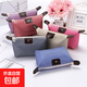 【開(kāi)學(xué)季爆品】京東物流 迷你小包筆袋洗漱包韓版條紋餃子化妝包水餃包折疊化妝洗漱袋浴包旅行包帆布包 隨機顏色【1個(gè)裝】