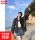 復古做舊棕色皮衣男女款春秋2025新款美式甜酷機車(chē)PU皮夾克短外套 黑色【高【高品質(zhì)】 XL