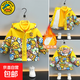 小黃鴨兒童裝秋冬季夾棉加厚棉服新款中小童男女寶寶三合一外套潮 黃色 100