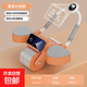 健腹輪自動(dòng)回彈新款肘撐式女士卷腹平板支撐收腹健身雙輪練腹肌輪 升級計時(shí)款-橙色