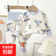 【 純棉秋衣秋褲】純棉春秋季男童家居服寶寶全棉保暖睡衣秋褲 AH-1小風車 80