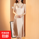 緞面連衣裙子女裝夏裝2025新款夏季設計感小眾背心吊帶長(cháng)裙 香檳色 香檳色 2XL 建議125-135斤