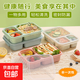 三分格便當(dāng)盒可微波加熱學(xué)生上班族食堂飯盒戶外便攜式飯餐盒 【非一次性】藍(lán)色一個(gè)裝