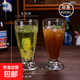 ins風(fēng)大容量玻璃杯 啤酒果汁飲料奶茶奶昔杯高級感家用泡茶水杯子 奶昔杯 420ml2只