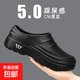 2025夏季廚師鞋廚房防滑鞋男女食品廠(chǎng)工作勞保鞋防雨水鞋厚底耐磨 黑色 41