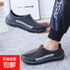 新款男士洞洞鞋鏤空透氣防滑防臭加厚軟底休閑百搭居家沙灘包頭鞋 黑色 【防滑耐磨底】 40 【偏小一碼，適合39腳】