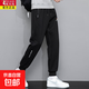 啄木鳥(niǎo)秋冬男士新款運動(dòng)褲束腳衛褲2026新款純棉休閑長(cháng)褲子男 黑色束腳 【單件】 L 100-115斤