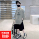 韓國潮男童短袖套裝夏季薄款兒童兩件套2025新款中大童帥氣夏裝潮 CQS-TZ50【灰綠色】 150