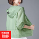 防曬衣女長(cháng)袖2025年新款夏季遮陽(yáng)上衣服媽媽裝女士短薄外套空調衫 466豆綠色 XL 【建議120斤-135斤】