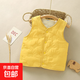 秋冬兒童棉服男女童2025新款背心中小童內膽馬甲小孩寶寶坎肩馬夾 壓花加絨黃色 110