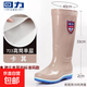 上?；亓?03雨鞋雨靴成人韓版高筒水鞋防滑平跟水靴女批發(fā) 703高筒卡其 單層 38