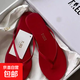 2025夏季歐美小眾極簡(jiǎn)人字拖女柔軟舒適平底拖鞋外穿休閑簡(jiǎn)約涼拖 紅色 38