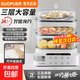 【熱銷第一】SUOPUER蘇泊電蒸鍋60L大容量電蒸煮一體多層早餐機(jī)電蒸籠家用小型多功能預(yù)約不銹鋼款 【60L三層大容量】高配不銹鋼款