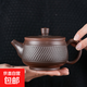 云南建水紫陶手工紋漢瓦壺鳳鳴壺大容量家用功夫茶具紫砂大號茶壺 紫陶漢瓦壺
